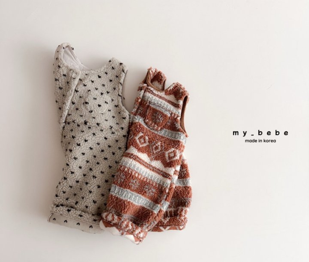 my_bebe41｜(-12m-6y)  絨毛背心連身服