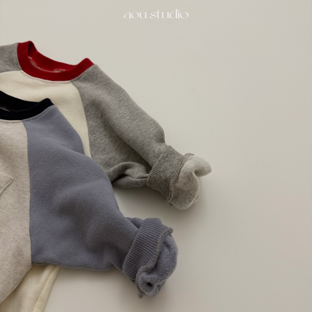 Aou 06｜ (70cm-110cm) 撞色口袋連身衣