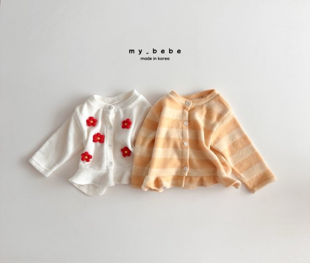 my_bebe10｜(-12m-7y) 荷葉開襟外套