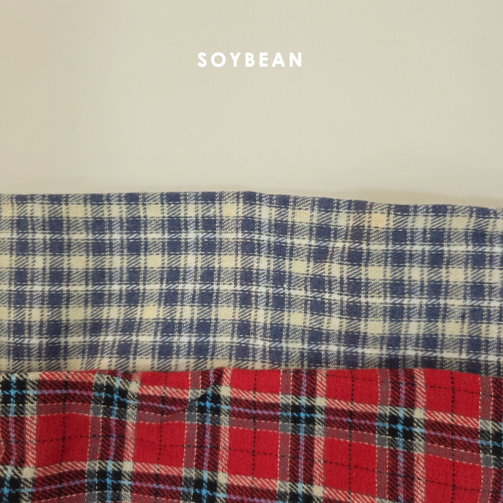 Soybean40｜(75cm-118cm) 格紋襯衫
