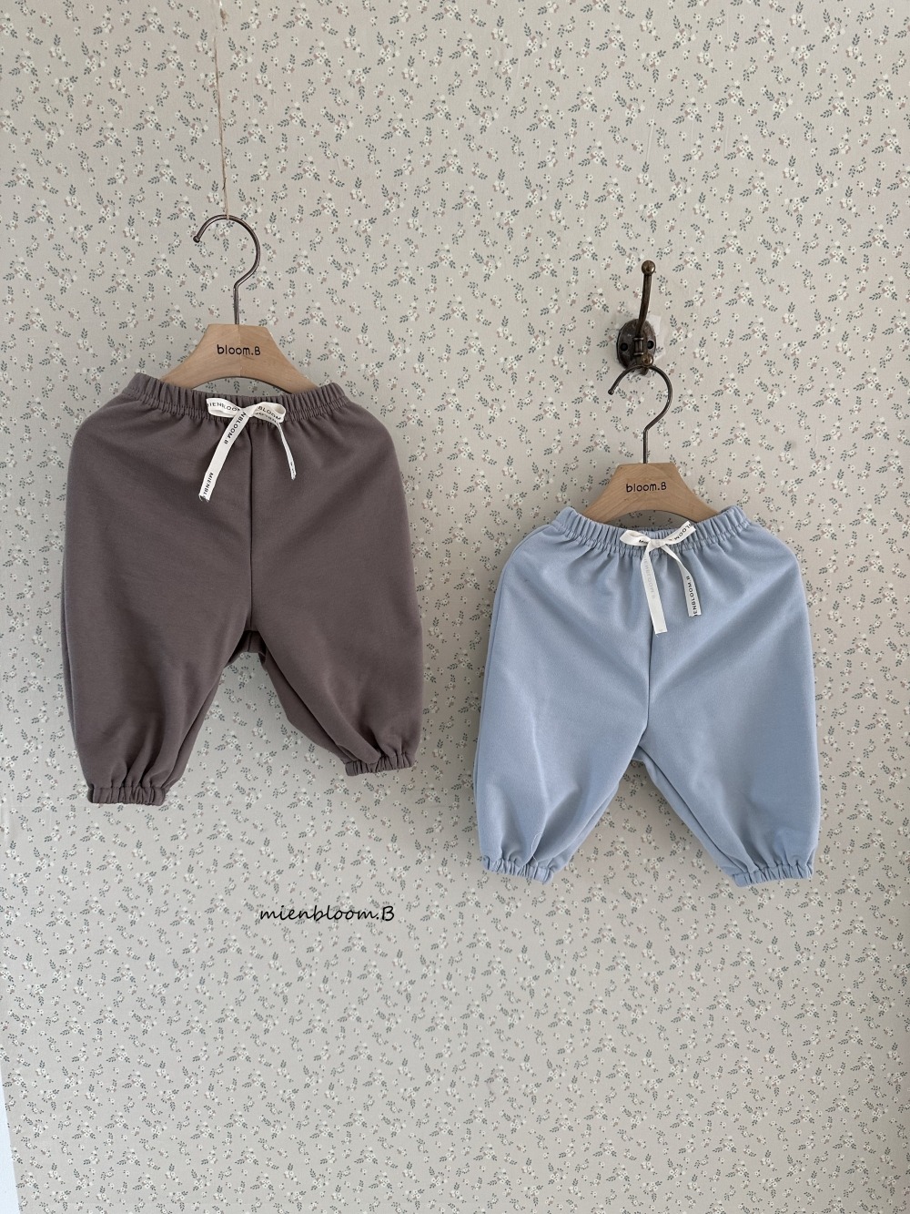 Bloom.b65｜(3m-24m/85cm-125cm) logo抽繩休閒束口褲