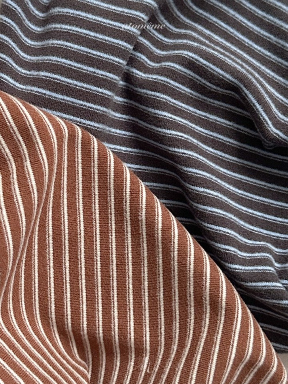 Atomeme26｜(70cm-110cm) 圓領條紋上衣