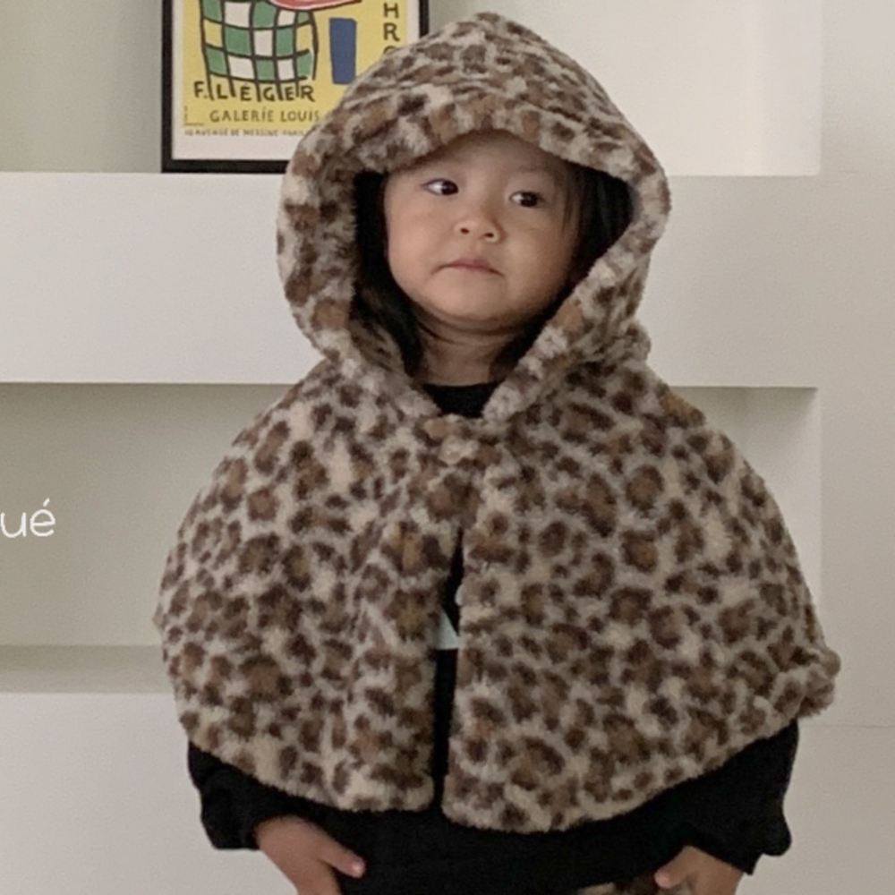 Fondue 06｜(75cm-120cm)  豹紋連帽斗篷