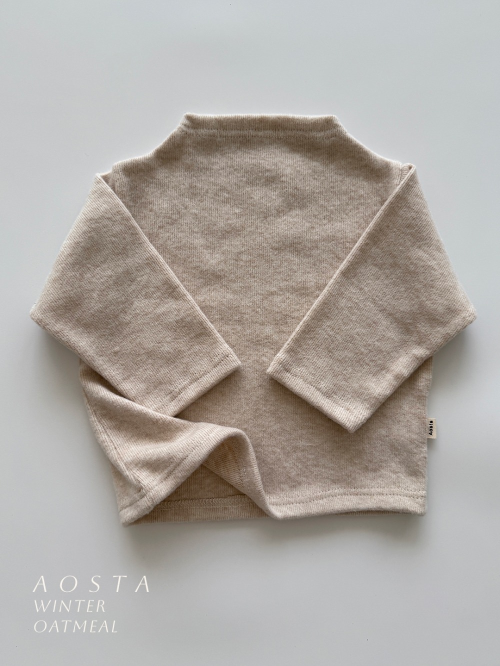 AOSTA47|(6m-5y) 素面立領羅紋上衣4