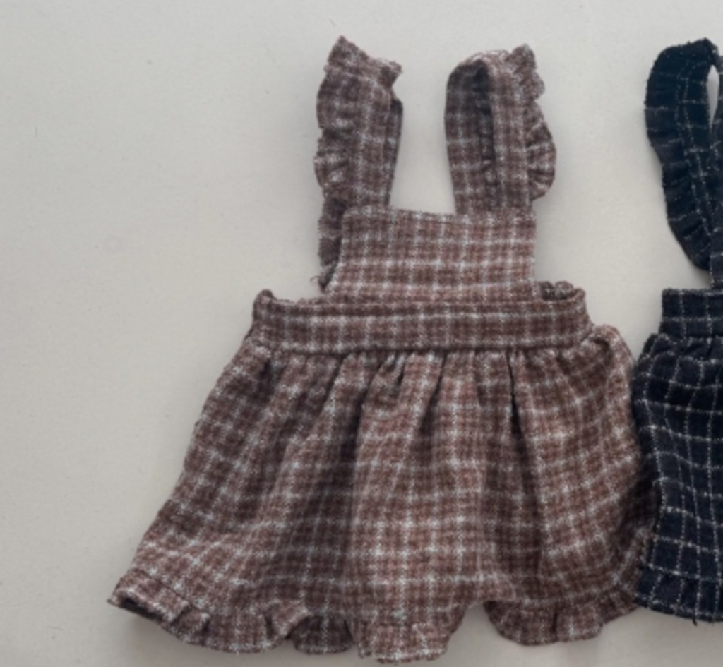 mimi market01|(65-85cm) 格紋圍裙洋裝6