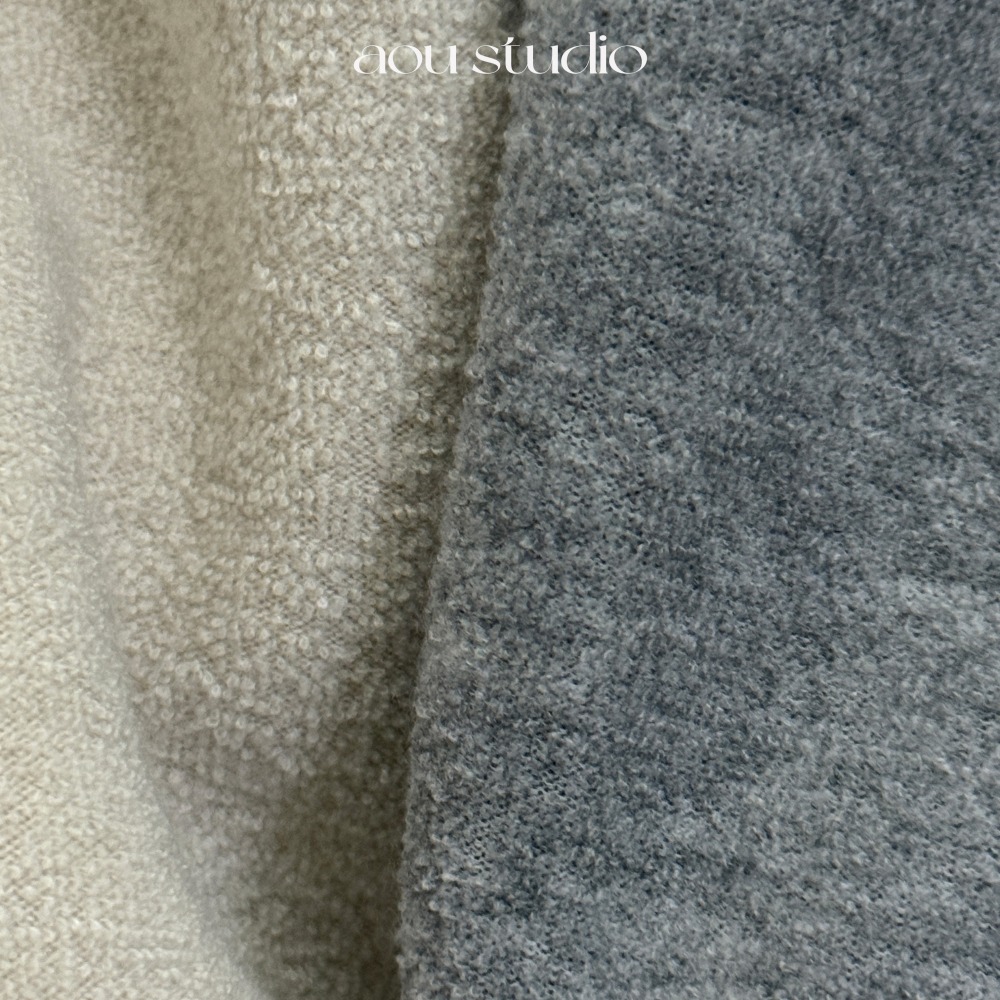 Aou 16｜ (70cm-110cm) 微毛撞色休閒束口褲