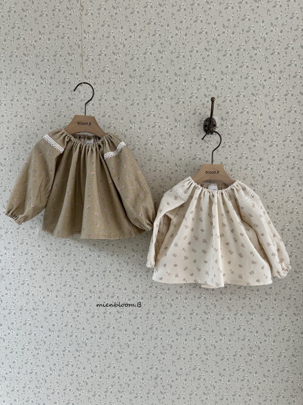 Bloom.b47｜(3m-24m/85cm-125cm) 秋季碎花娃娃袖上衣