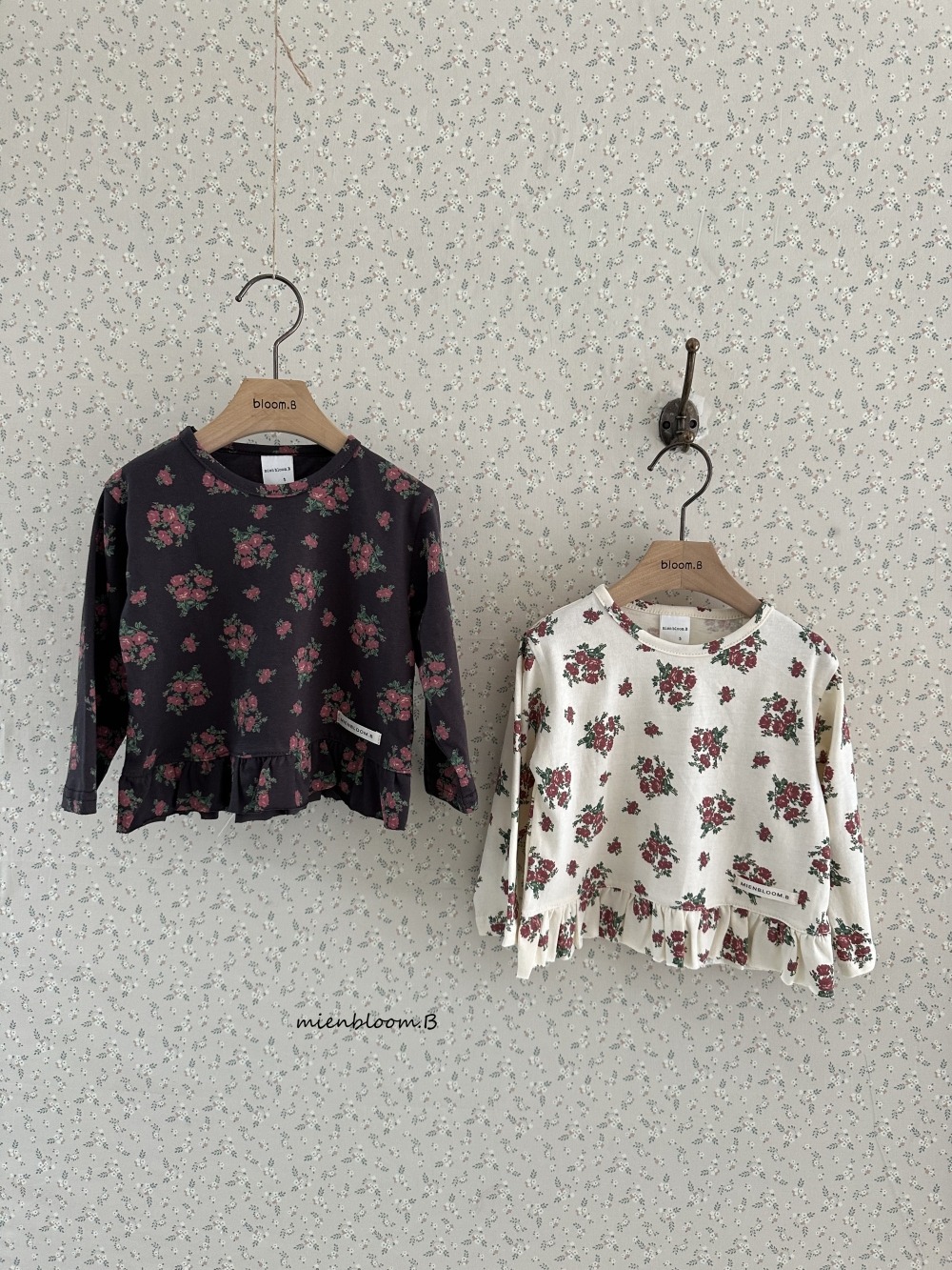 Bloom.b46｜(85cm-125cm) 花束荷葉擺上衣