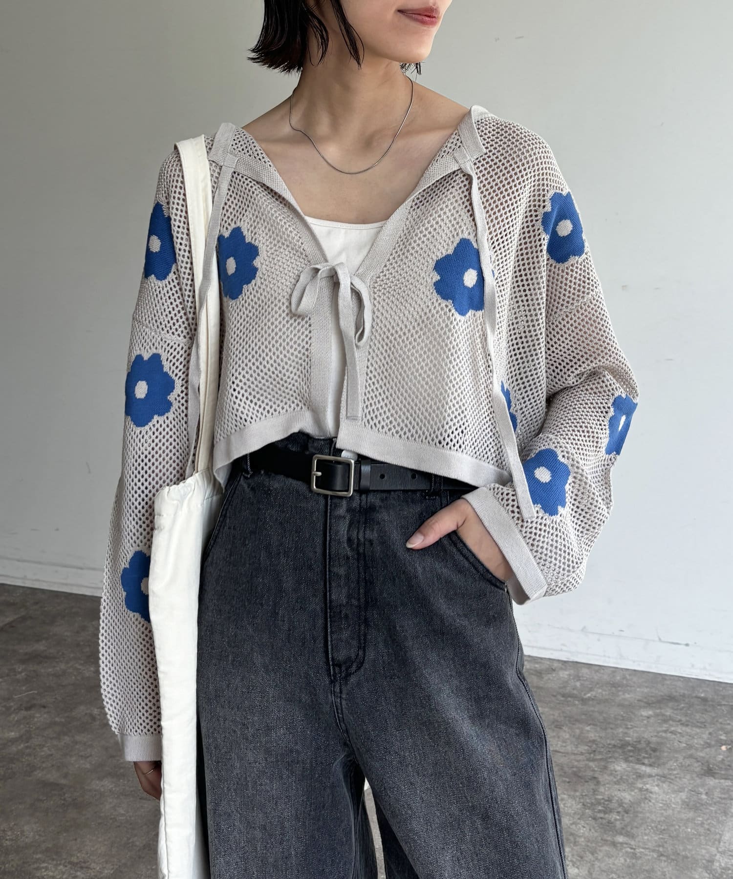 CPCM 花朵開襟衫/兩面穿