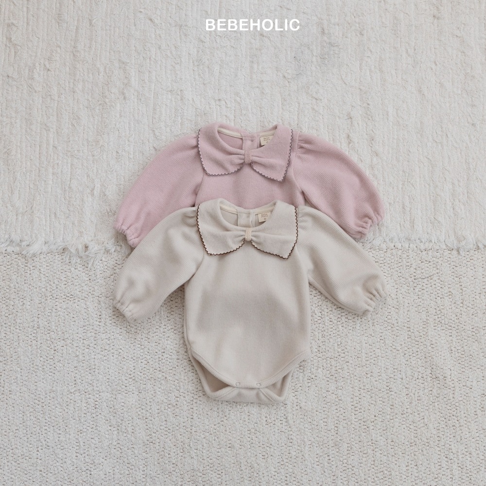 Bebe holic27｜(3m-18m) 蝴蝶結領包屁衣