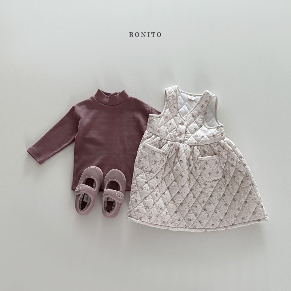 Bonito32|(75cm-125cm) 素面高領上衣8