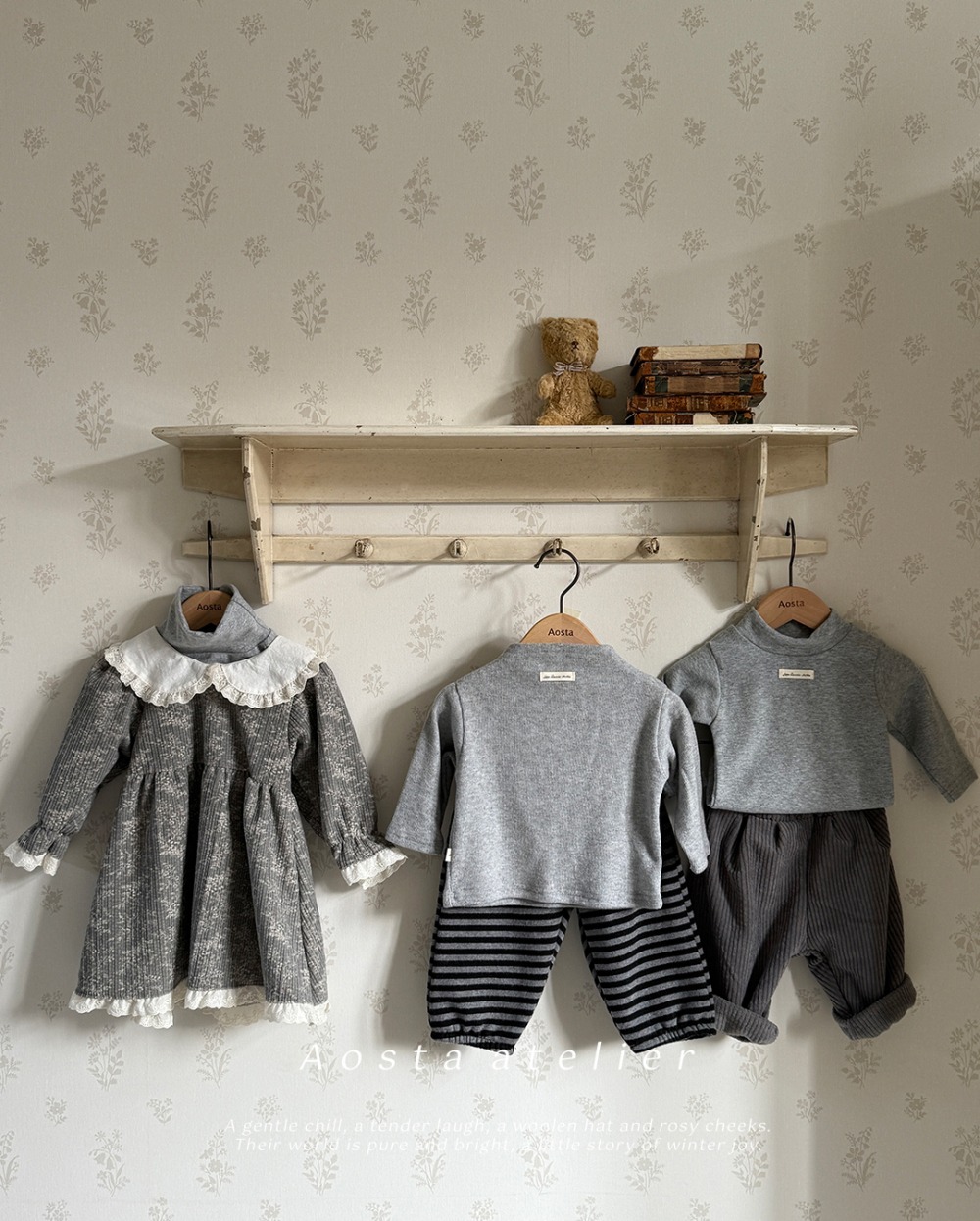 AOSTA47|(6m-5y) 素面立領羅紋上衣22