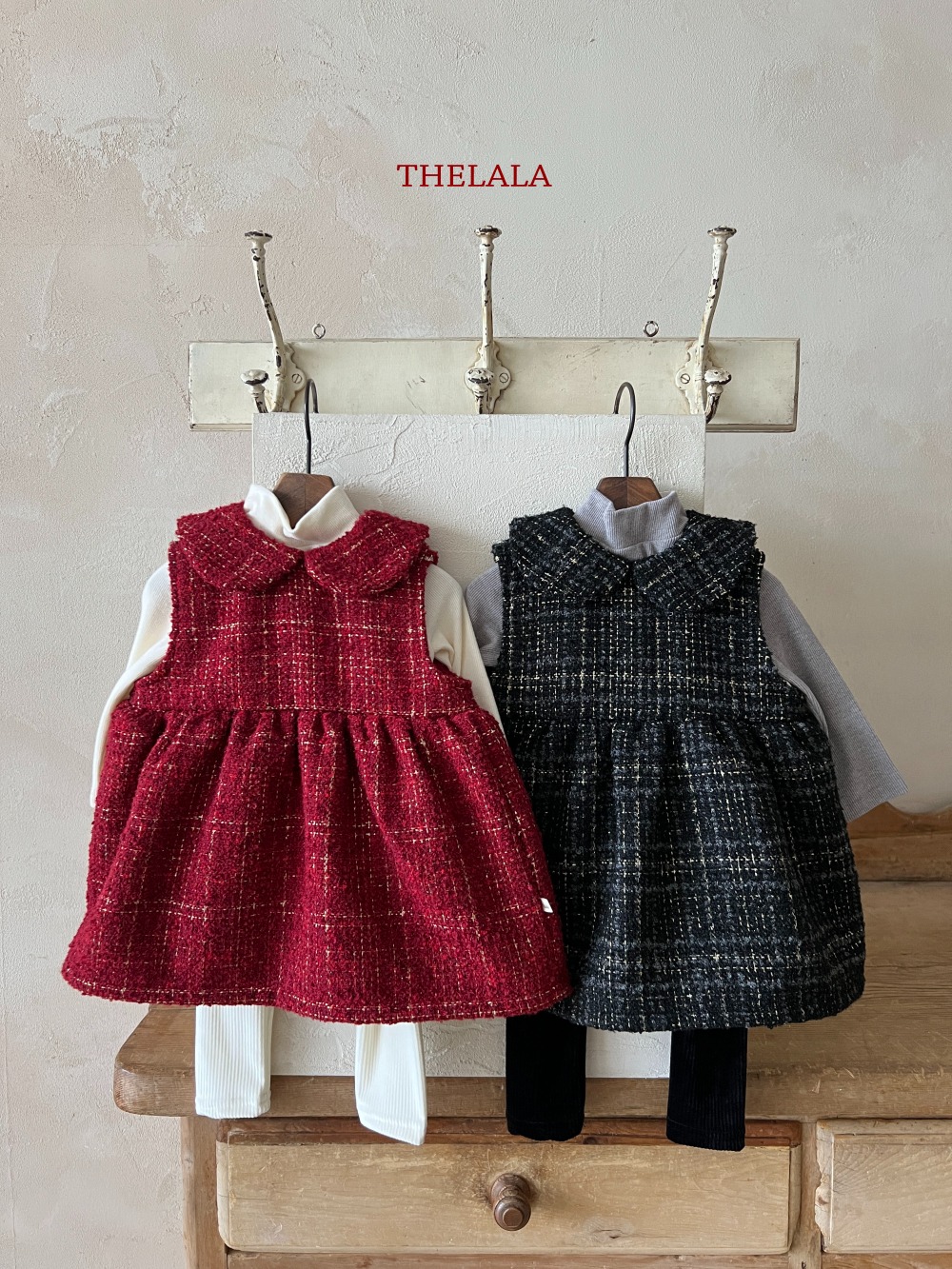thelala04｜ (1y-6y) 圓領小香風洋裝