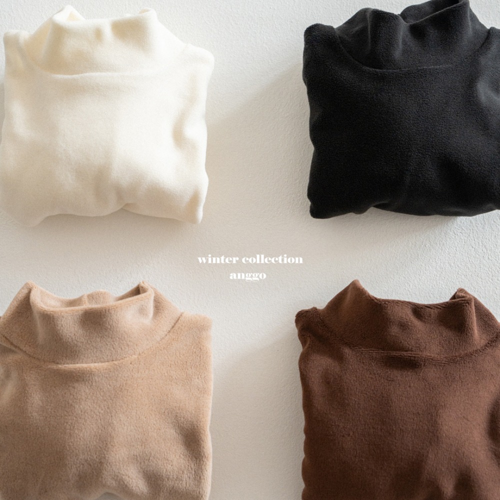anggo13｜(75cm-120cm) 微毛中領素面上衣
