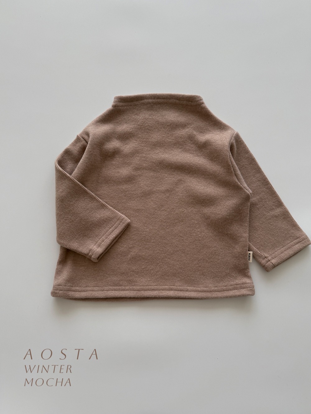 AOSTA47|(6m-5y) 素面立領羅紋上衣5