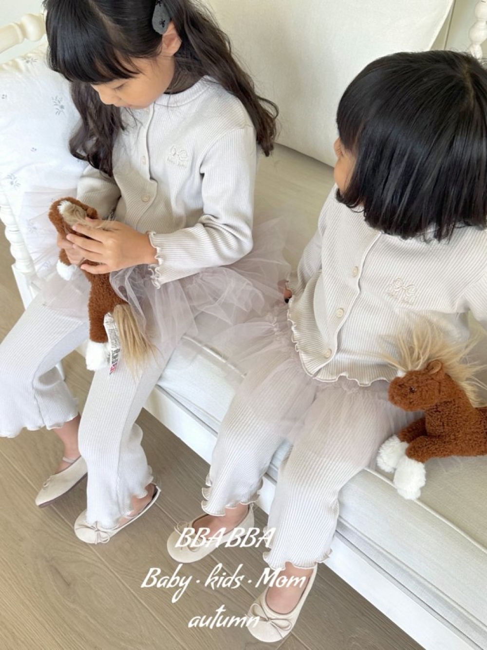 BBABBA25｜(60cm-120cm)  2色蓬蓬網紗假兩件褲裙