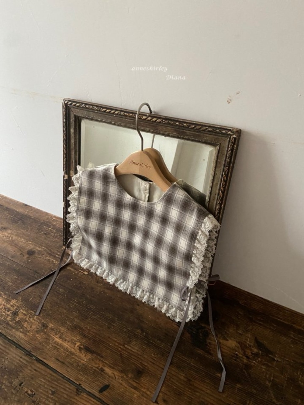 Anne Shirley29｜(3m-3y) 2色法式蕾絲邊綁帶背心