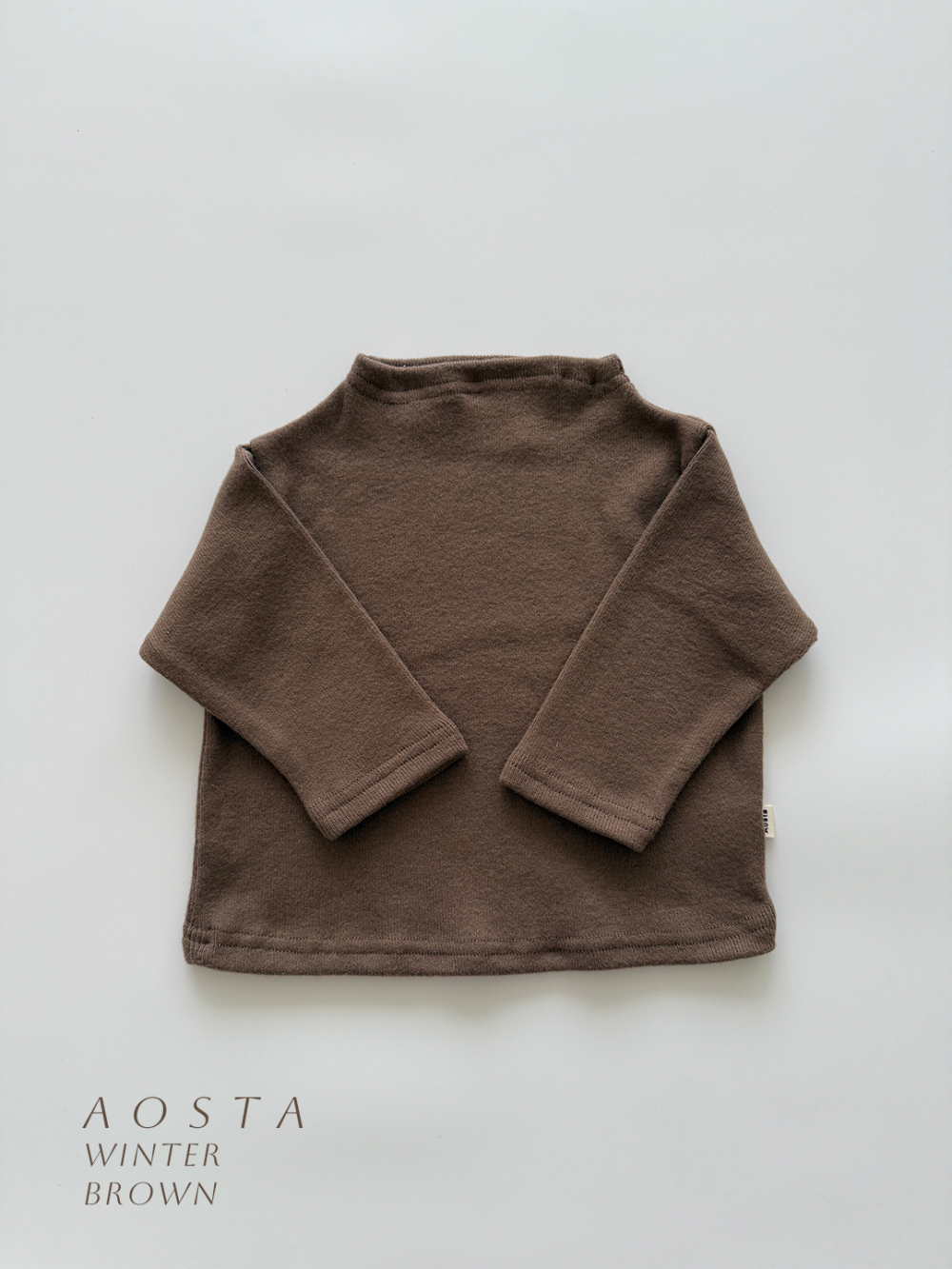 AOSTA47|(6m-5y) 素面立領羅紋上衣6