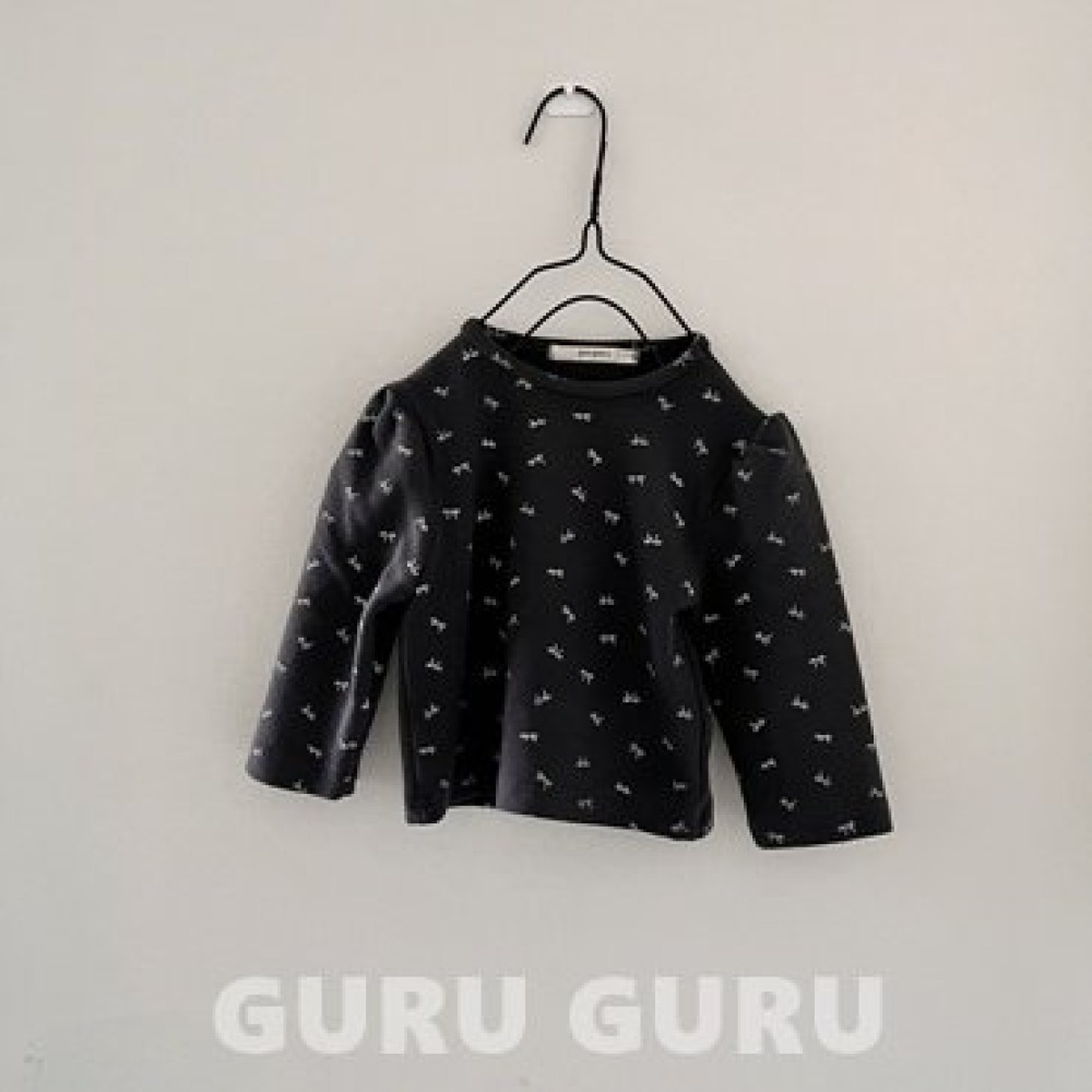 GURU GURU12｜(6m-24m) 3色蝴蝶結印花上衣