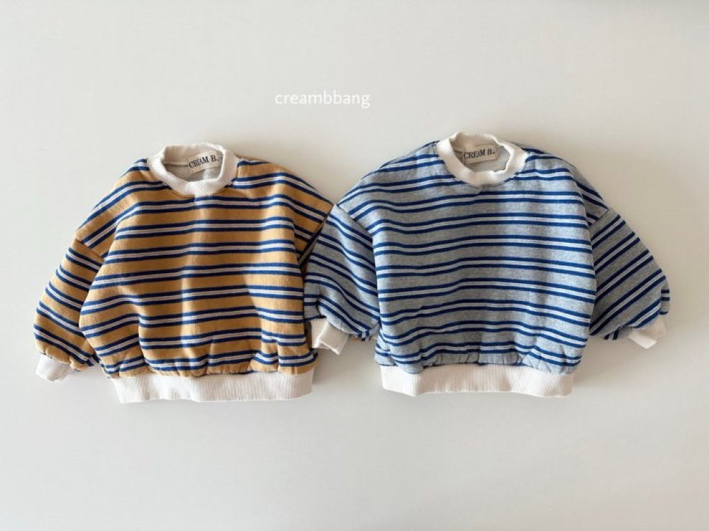 BANANAJ25｜(83-127cm)  條紋加絨保暖上衣