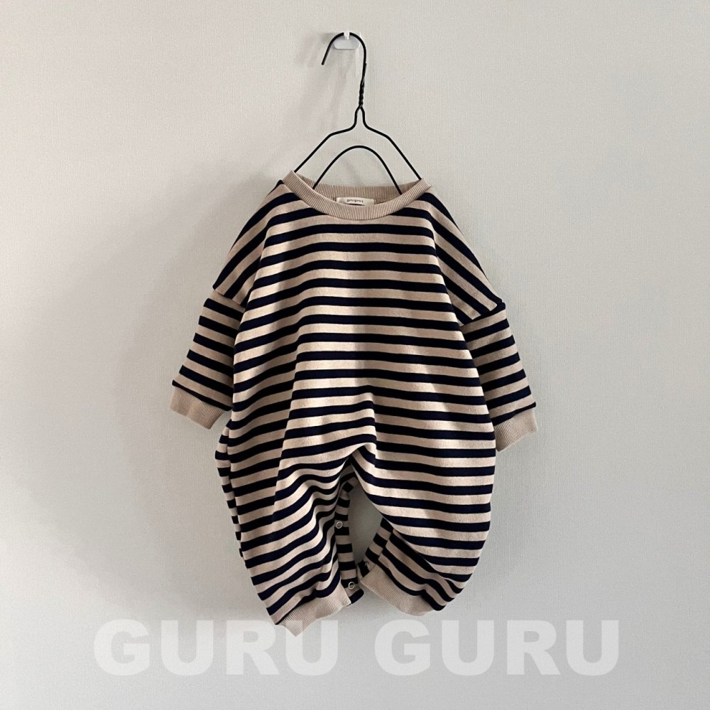 GURU GURU02｜(6m-24m) 2色條紋連身衣
