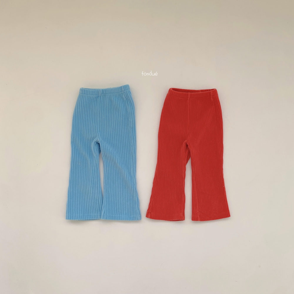 Fondue 10｜(75cm-120cm)  條紋絨毛長褲