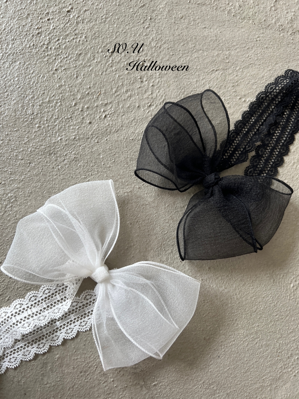 S0.U04｜(Free)  蝴蝶結蕾絲髮帶