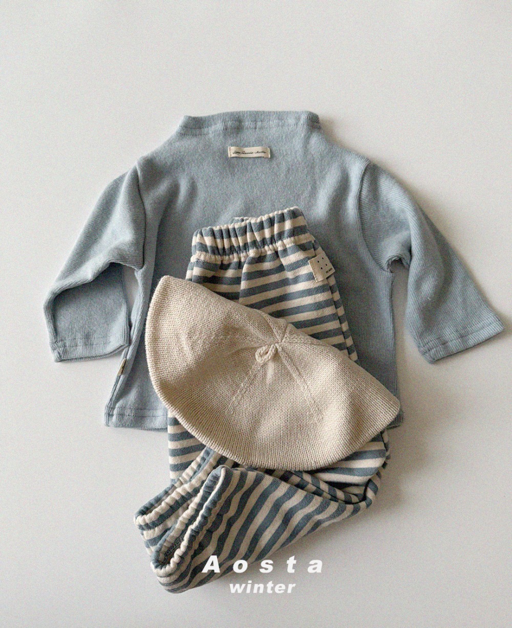 AOSTA47|(6m-5y) 素面立領羅紋上衣11