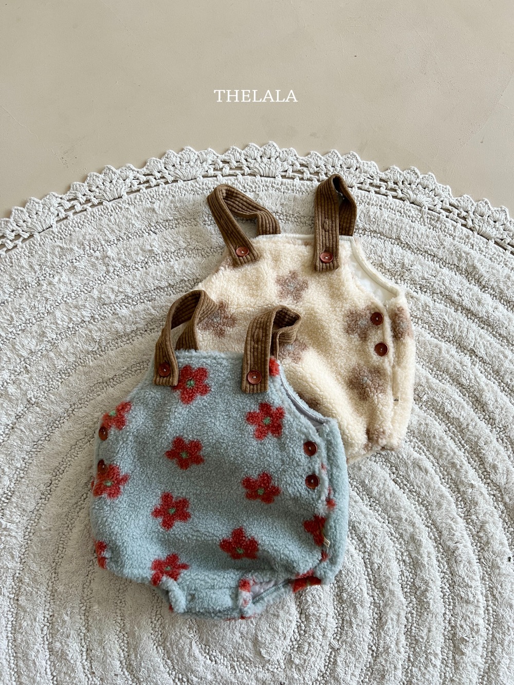 thelala01｜ (0m-18m) 小花吊帶包屁衣