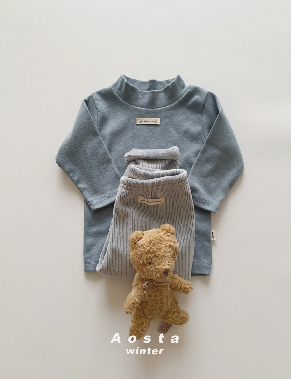 AOSTA56|(6m-5y) 小標中高領上衣8