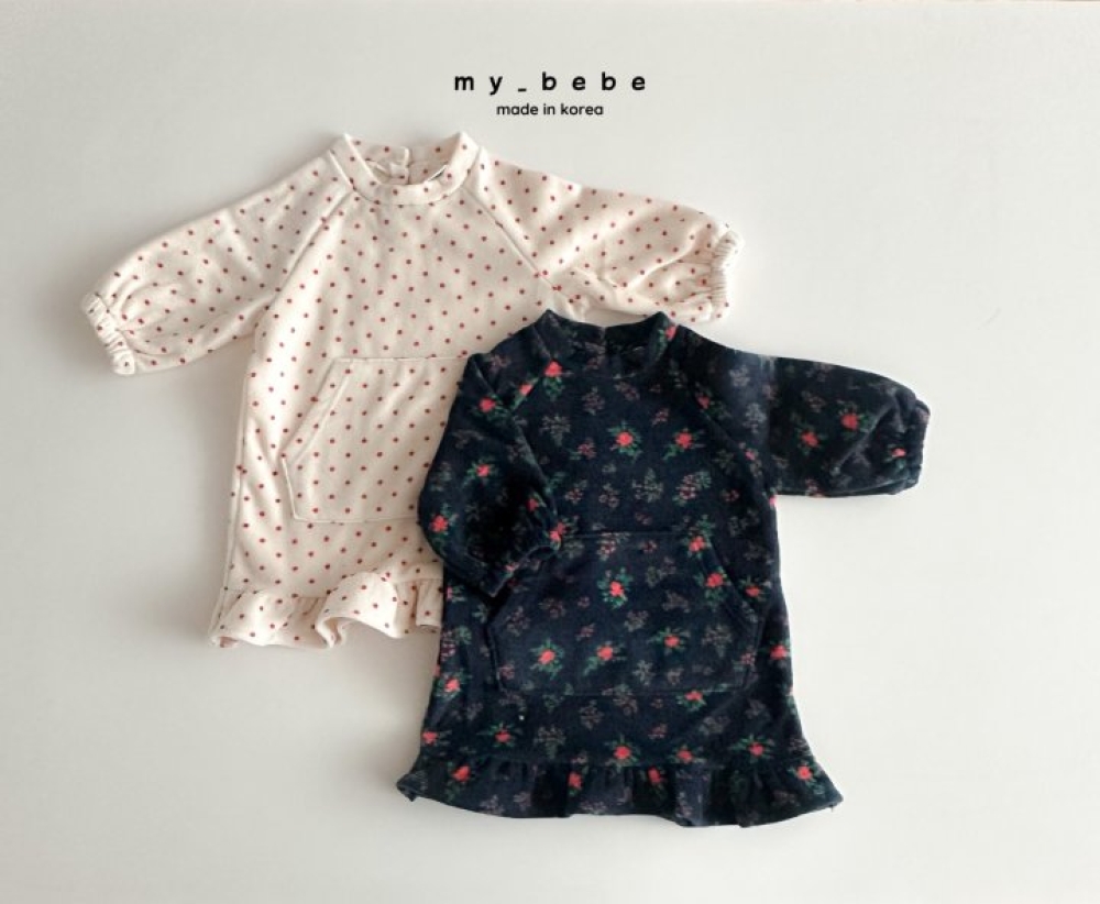 my_bebe43｜(-12m-7y)  荷葉邊連身裙