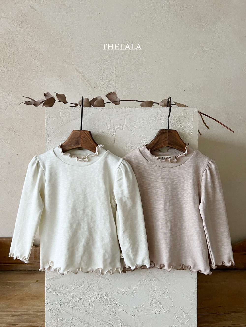 thelala26｜ (1y-6y) 甜美捲邊上衣