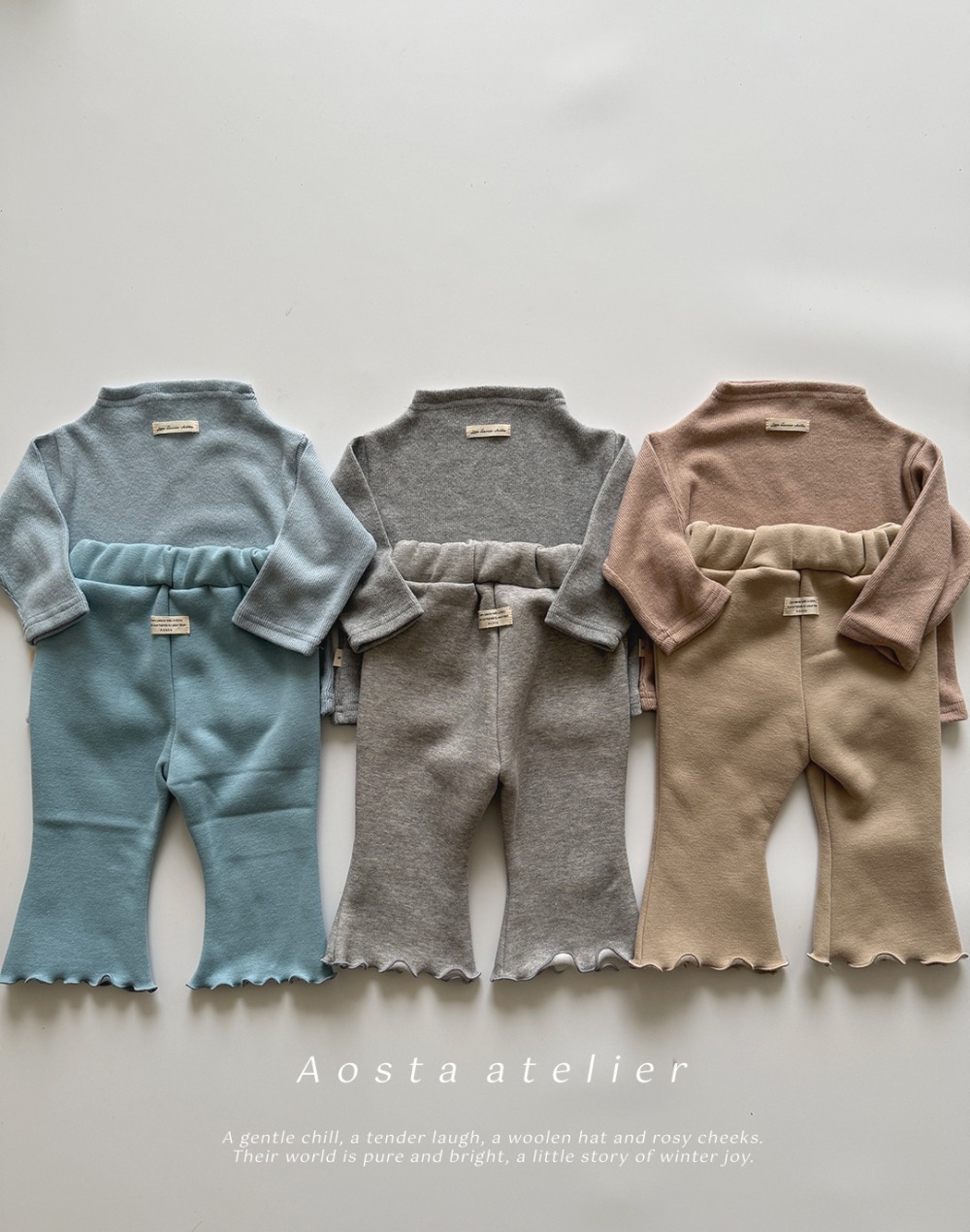 AOSTA47|(6m-5y) 素面立領羅紋上衣19