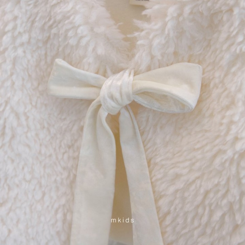 M-KIDS31｜(55-95cm) 1色刷毛緞帶背心