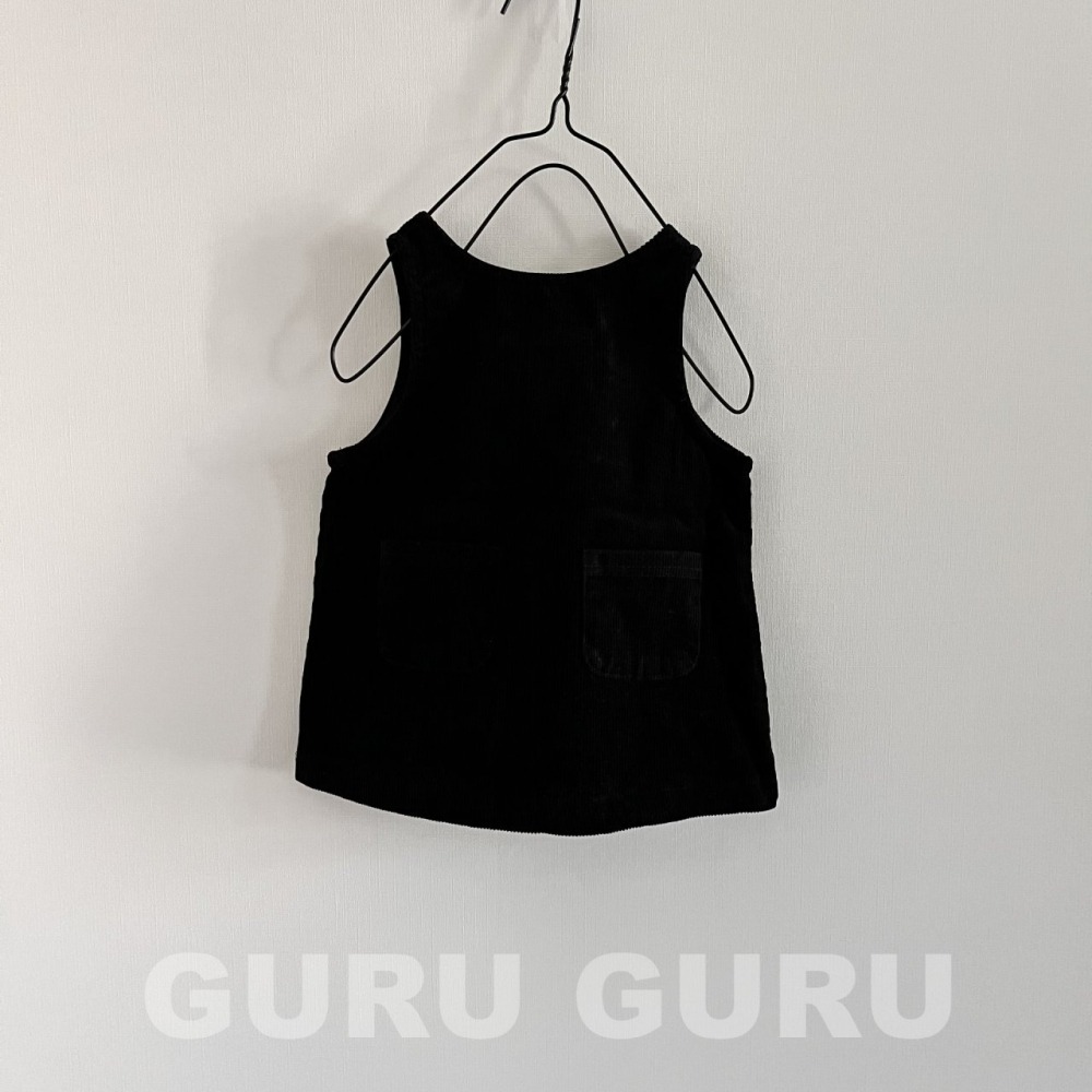 GURU GURU24｜(6m-24m) 2色燈芯絨口袋背心佯裝