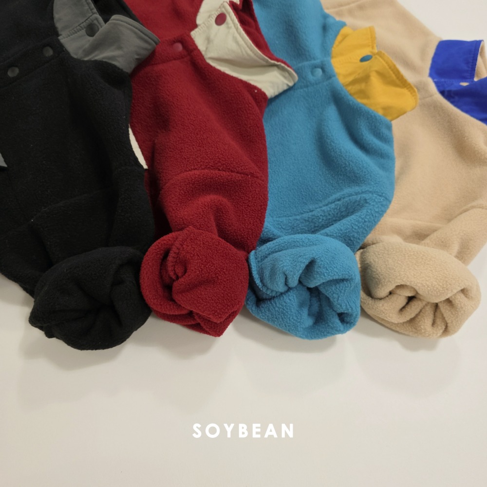 Soybean30｜(75cm-118cm) 抓絨半開襟扣套裝