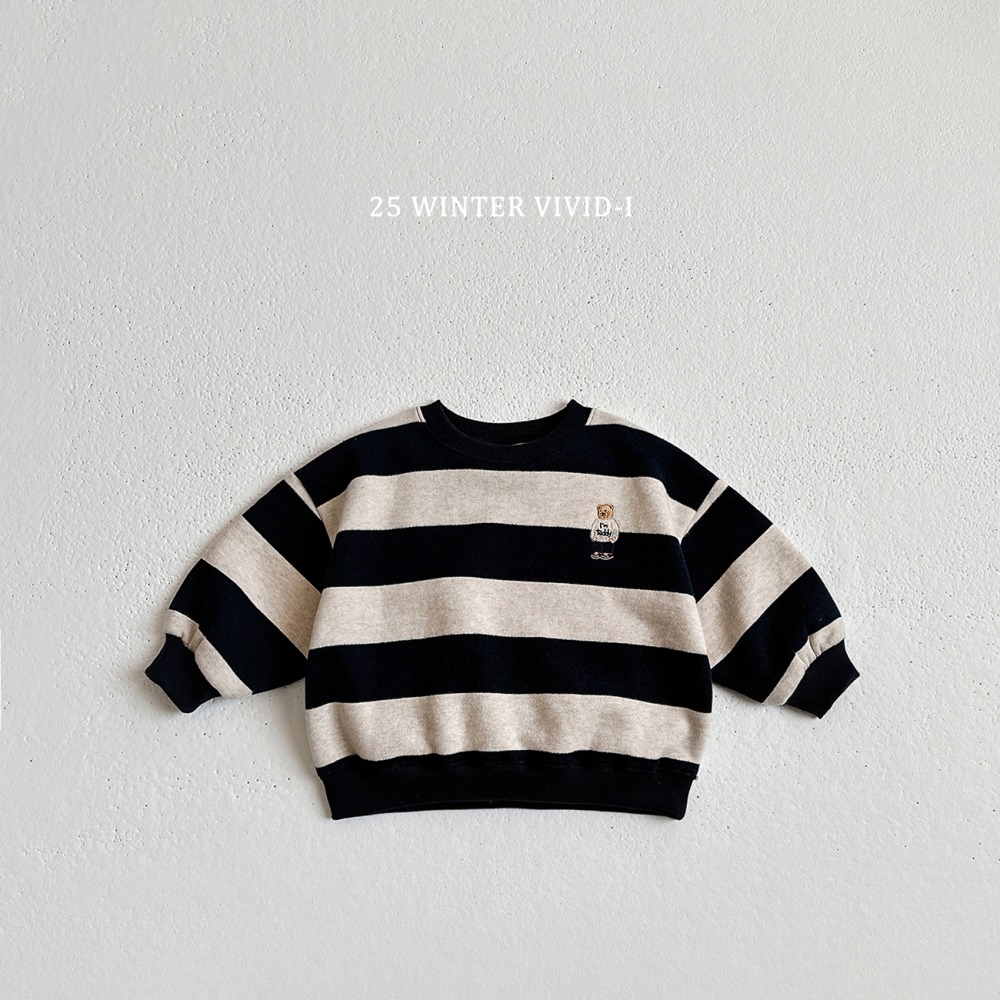 vivid49|(78cm-125cm) 小熊條紋休閒上衣5
