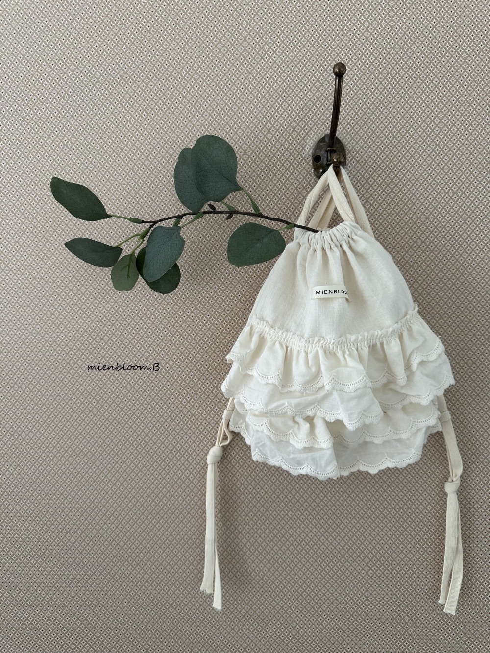 Bloom.b18｜(free) 蕾絲束口後背包