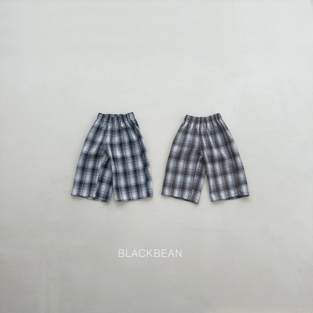 BLACK BEAN28｜(84cm-120cm) 秋日格紋寬褲