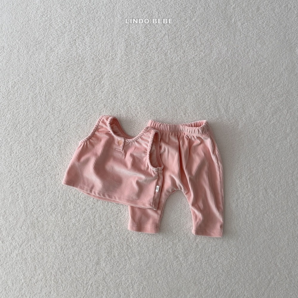 Lindo05｜(3m-18m) 燈芯絨內刷毛背心套裝