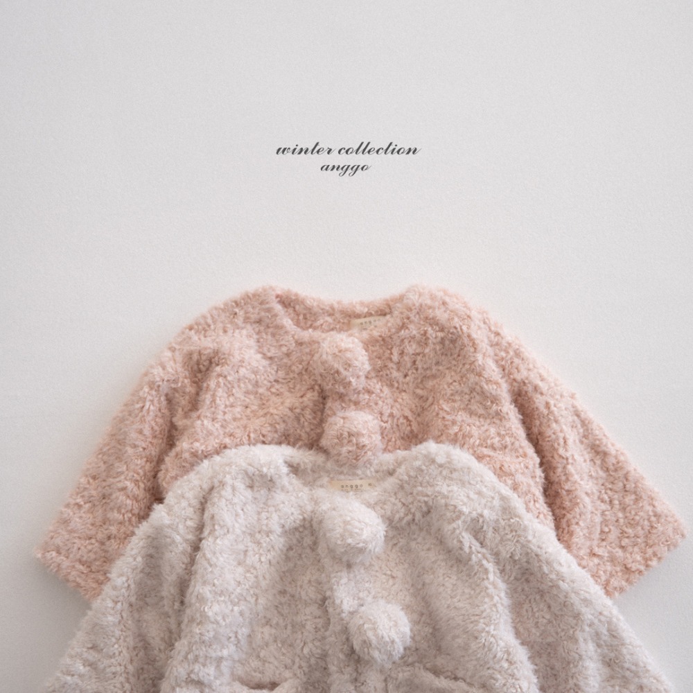anggo25｜(75cm-120cm) 圍巾球刷毛口袋外套