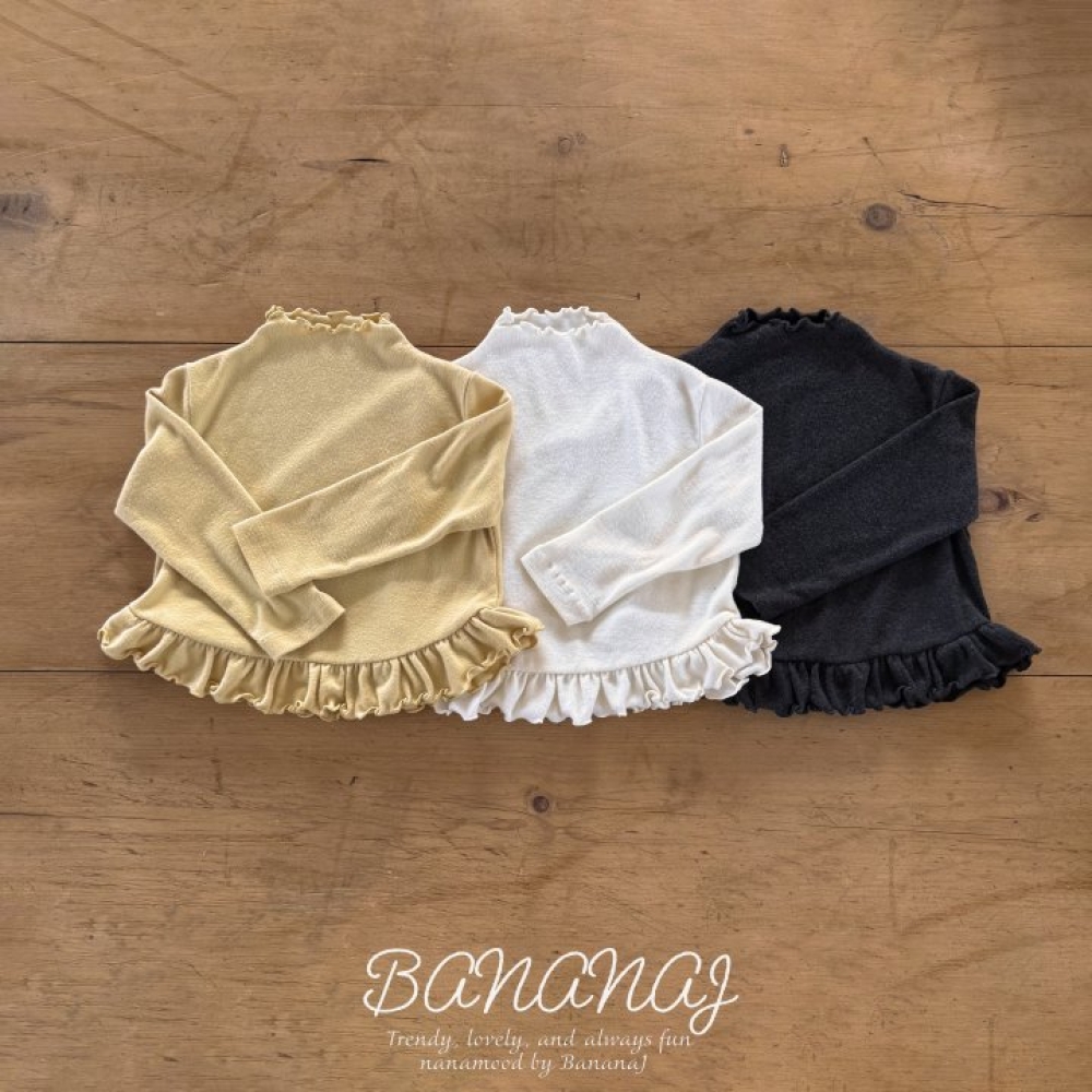 BANANAJ47｜(83-127cm)  木耳邊素色上衣