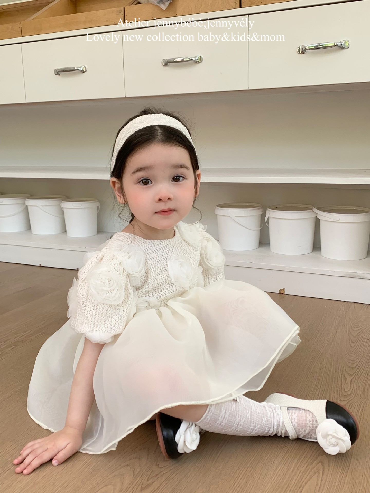 JE01｜(66-130cm) 玫瑰薄紗蓬蓬包屁洋裝