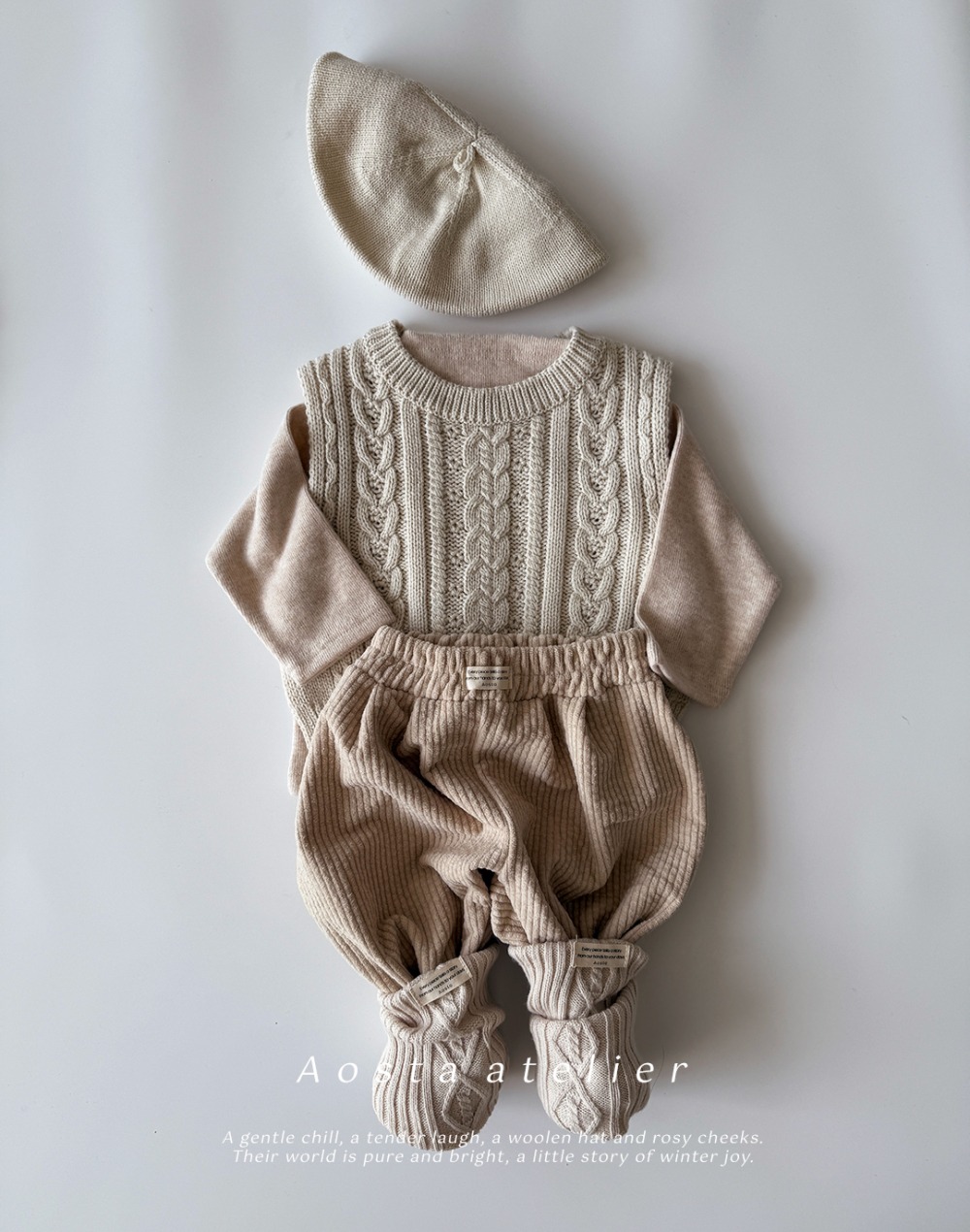 AOSTA47|(6m-5y) 素面立領羅紋上衣10