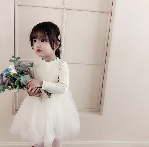 (73-140cm) 簡約高質感澎澎裙薄紗洋裝/少量現貨