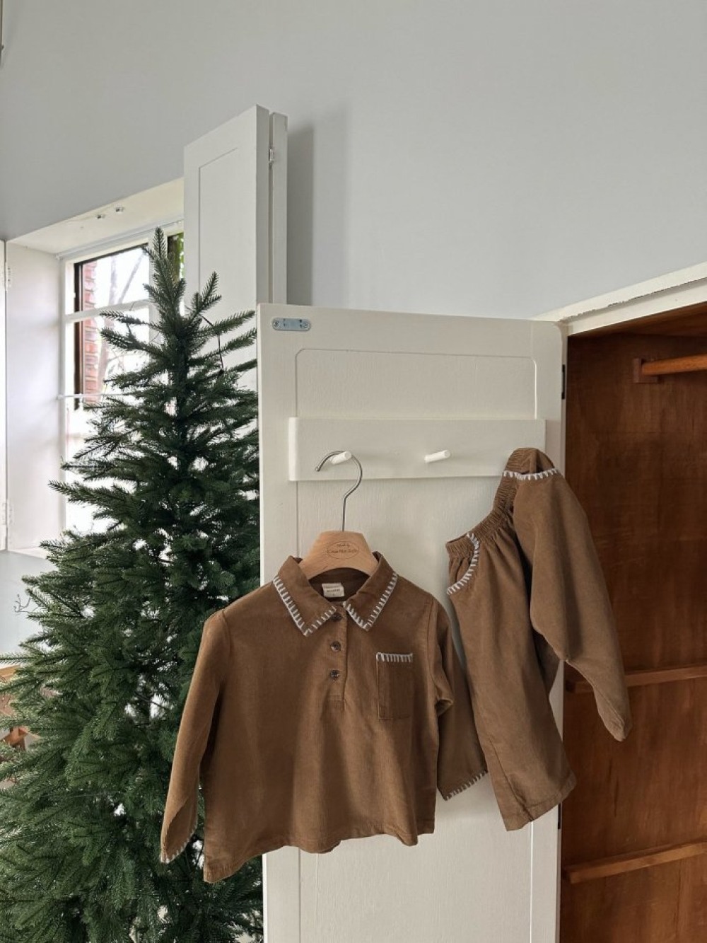 MONBEBE02｜(1y-8y) 冬季縫線滾邊長褲