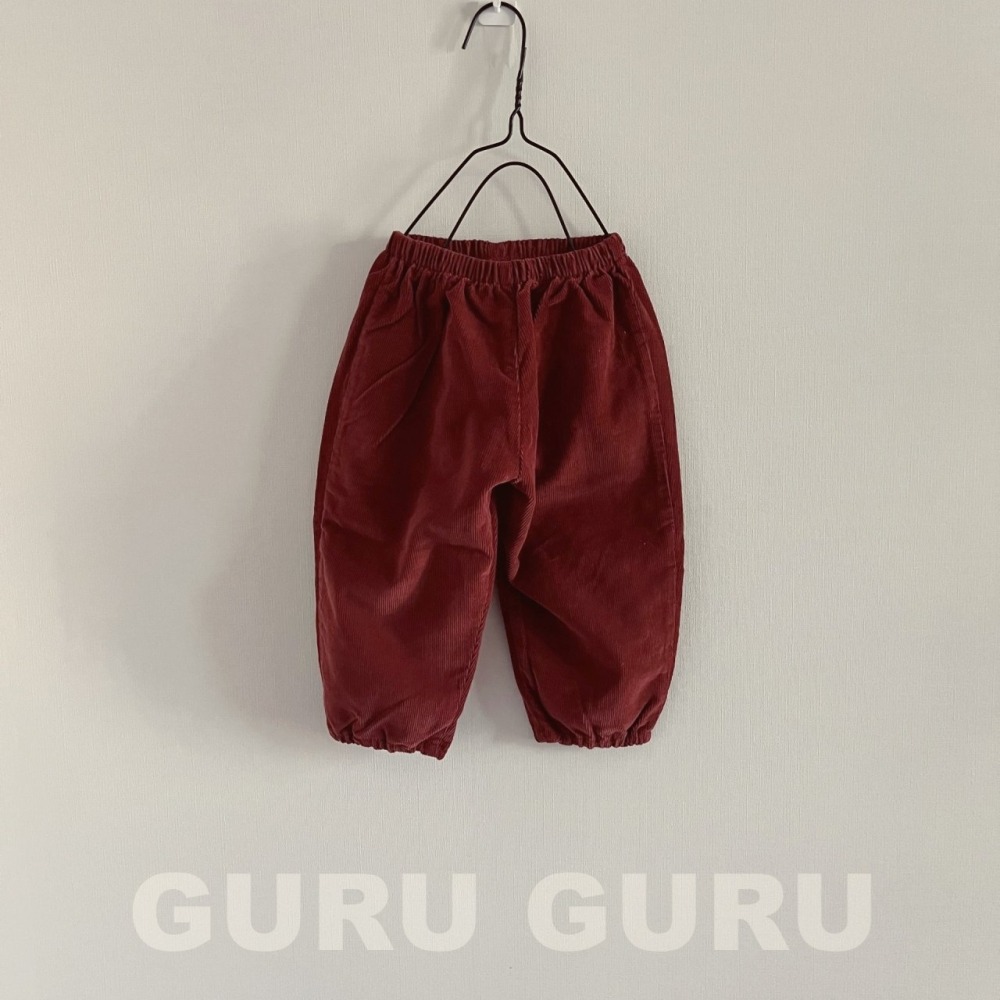 GURU GURU18｜(6m-24m) 5色磨毛燈芯絨縮口褲