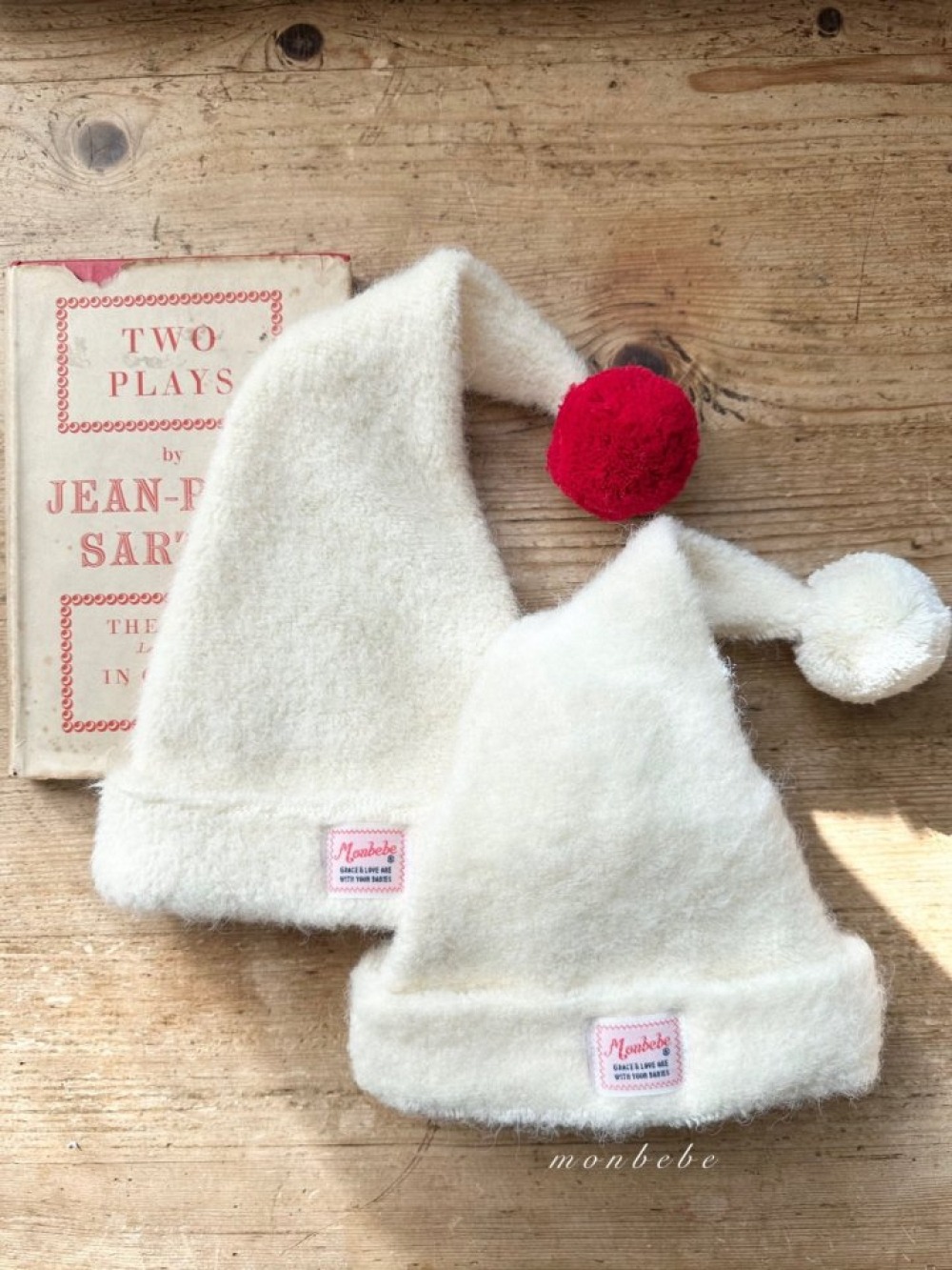 MONBEBE39｜(free/mom) 聖誕絨球帽