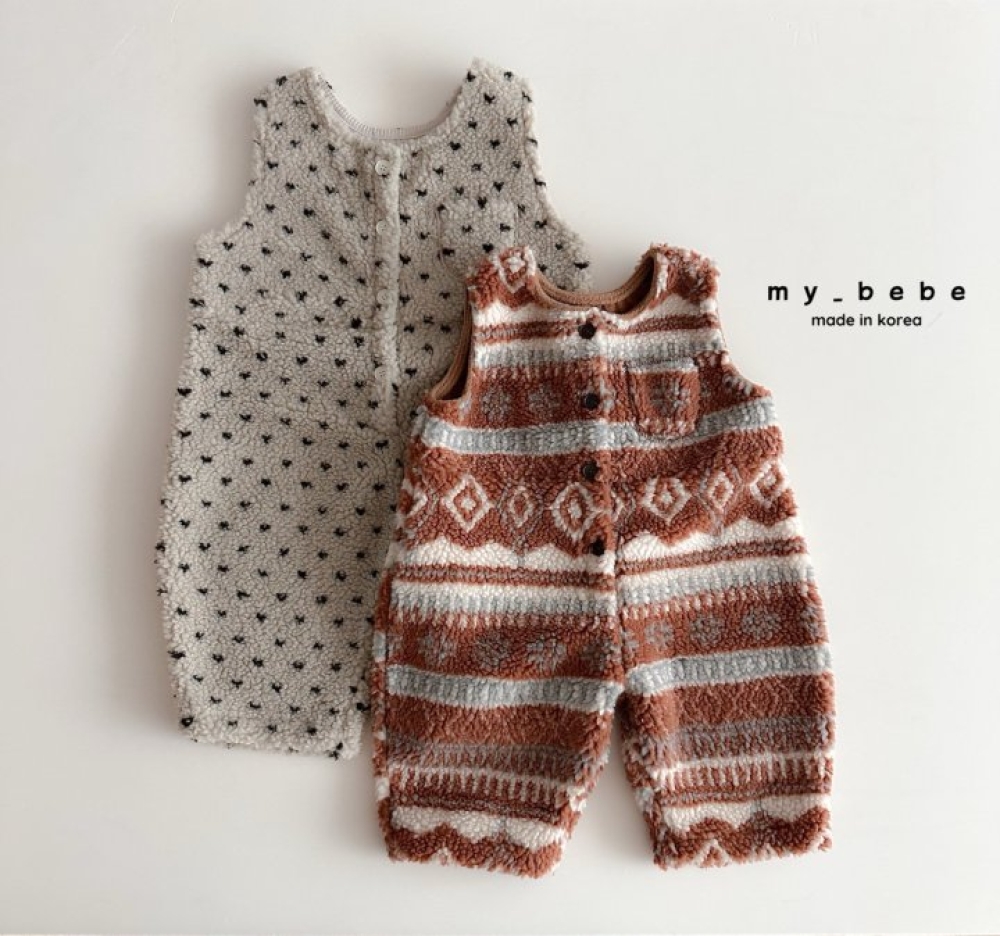 my_bebe41｜(-12m-6y)  絨毛背心連身服