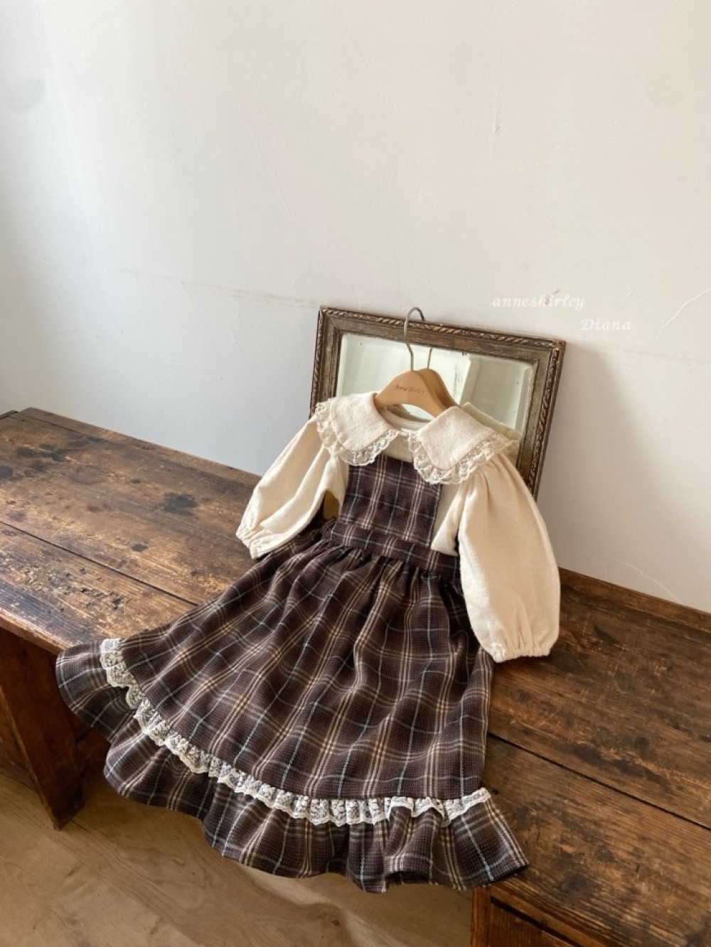 Anne Shirley18｜(3y-6y) 1色經典格紋吊帶裙